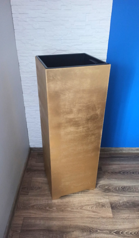 Kwietnik, kolumna, pełna ZŁOTA, Loft, szerokość 19 cm Kwietnik, kolumna, pełna ZŁOTA, Loft, szerokość 19 cm