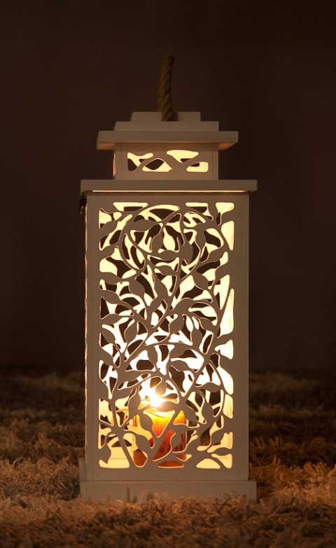 Lampion, latarnia ażurowa, uchwyt z liną, sznurem jutowym Lampion, latarnia ażurowa, uchwyt z liną, sznurem jutowym