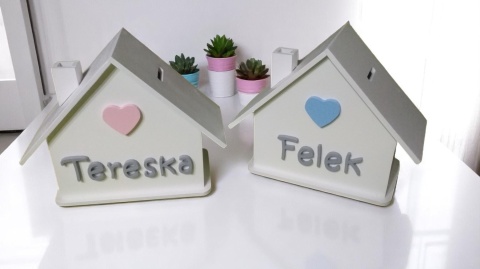 Skarbonka domek, na urodziny, chrzest, upominek, dla dziecka Skarbonka domek, na urodziny, chrzest, upominek, dla dziecka